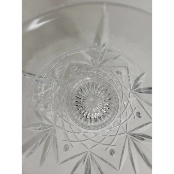 Genuine 24% Lead Crystal Flared Vase by DePlomb Crystal Pineapple Diamond Design - Picture 2 of 8